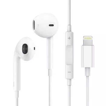 Проводная стерео-гарнитура Deppa (44214) Stereo Air Lightning (белый)