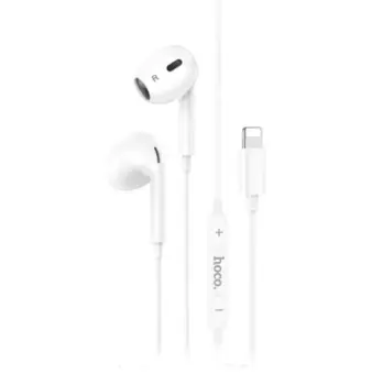 Проводная стерео-гарнитура Hoco M111 Primero Lightning (белый)