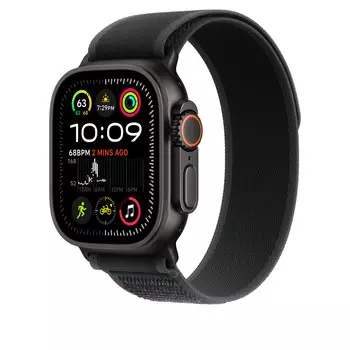 Ремешок Apple для Watch Ultra 49mm Black Trail Loop Black Titanium Finish (S/M)