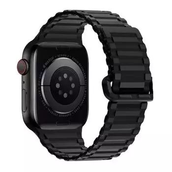 Ремешок Hoco WA06 Flexible для Apple Watch 42/44/45/49mm магнитная застежка/силикон (черный)