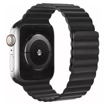 Ремешок Hoco WA07 Flexible для Apple Watch 42/44/45/49mm магнитная застежка/силикон (черный)