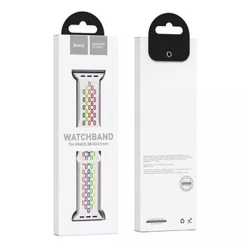 Ремешок Hoco WA19 Flexible для Apple Watch 42/44/45/49mm силикон (белый)