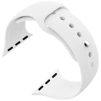 Ремешок силиконовый для Apple Watch 42/44/45/49mm (белый)