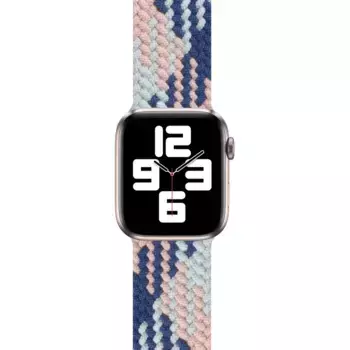 Ремешок WiWU Braided Solo Loop для Apple Watch 42/44mm L (155mm) нейлон (розовый/серый/голубой)