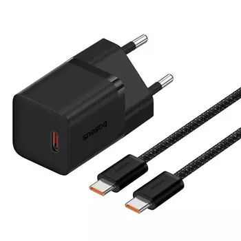 Сетевое зарядное устройство Baseus GaN Charger 30W Type-C/кабель Type-C- Type-C 100см (P10110902113-00) (черный)