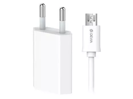 Сетевое зарядное устройство Devia Smart Charger Suit Micro USB (002960) 5V 1A (White)