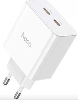 Сетевое зарядное устройство Hoco (C108A) Leader PD 35W/QC3.0 charger (EU) (белый)