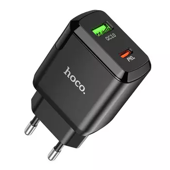 Сетевое зарядное устройство Hoco (N24) Vicnarious 3.0 PD 20W Type-C (черный)