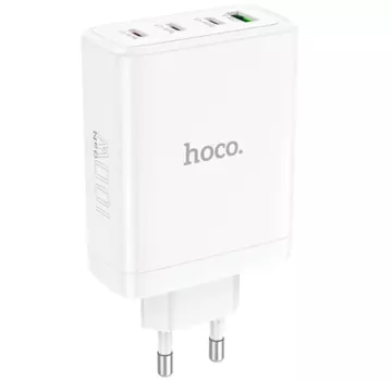 Сетевое зарядное устройство Hoco (N31) Leader USB/3xType-C PD 100W + кабель Type-C/Type-C 1m (белый)