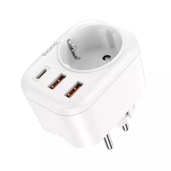 Сетевое зарядное устройство HOCO (NS3) 4000mAh/PD20W/QC3.0 2х USB/Type-C (белый)
