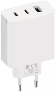 Сетевое зарядное устройство Xiaomi Mi GaN Charger USB/2хType-C 67W (A07ZMEU) (белый)