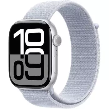 Смарт-часы Apple Watch Series 10 46mm Silver Aluminum Case with Blue Cloud Sport Loop