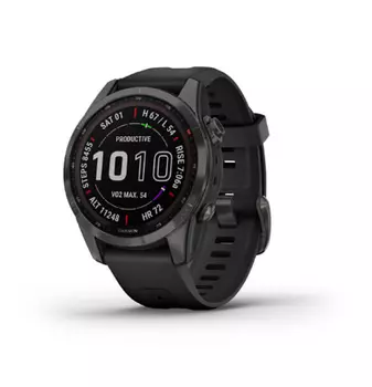Смарт-часы Garmin Fenix 7S Sapphire Solar Carbon Gray DLC with Black Band