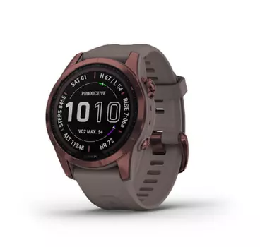 Смарт-часы Garmin Fenix 7S Sapphire Solar Dark Bronze Titanium with Shale Gray Band