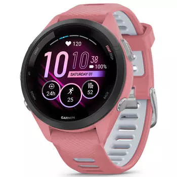 Смарт-часы Garmin Forerunner 265S Black Bezel with Light Pink Case and Light Pink/Whitestone Silicone Band
