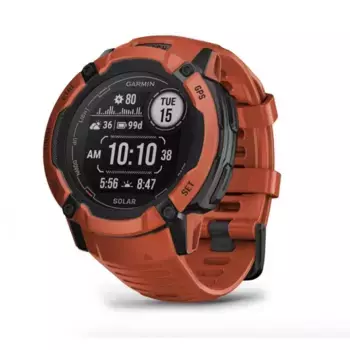 Смарт-часы Garmin Instinct 2x Solar Flame Red Bezel with Flame Red Silicone Band (010-02805-01)