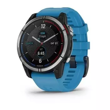 Смарт-часы Garmin Quatix 7 Standard Edition Blue Silicone Strap