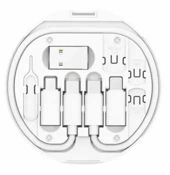 Универсальный кабель WIWU S02 с комплектом переходников 6 в 1 PD 60W (белый)