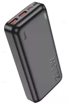 Универсальный внешний аккумулятор Hoco J101A Astute 20000 mAh 22.5W 2*USB/Type-C/Micro USB пластик (черный)