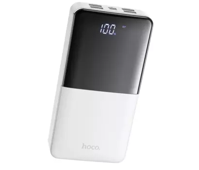 Универсальный внешний аккумулятор Hoco J42B High Power Mobile Power Bank 30000 mAh USBx4 2.0A/металл (белый)