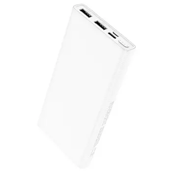 Универсальный внешний аккумулятор Hoco J55 10000mAh USBx2/ 5v/1.5a/пластик (белый)