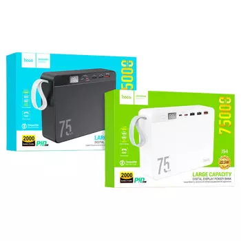 Универсальный внешний аккумулятор Hoco J94 75000mAh USBx3/ Micro USB/ Type-C (черный)