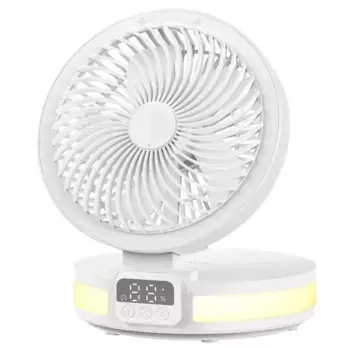 Вентилятор настольный с ночником WIWU Wi-FS05 складной 4000мАч (белый)