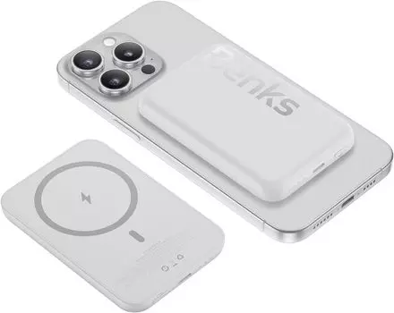 Внешний аккумулятор Benks MP10 Mini MagSafe 6000mAh Type-C (белый)