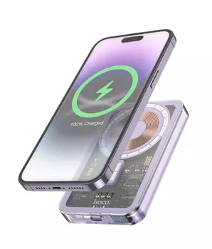 Внешний аккумулятор Hoco Q14 Ice Crystal 5000mAh 20W USB Type-C (фиолетовый)