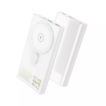 Внешний аккумулятор Hoco Q22 Taurus MagSafe 10000mAh USBх2/Type-C (белый)