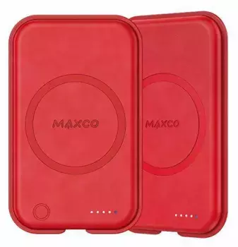 Внешний аккумулятор Maxco MP26 MagSafe 5000mAh 20W (красный)