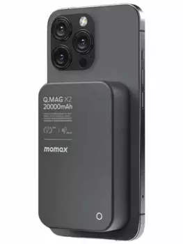 Внешний аккумулятор Momax Q.MAG X2 MagSafe 20000mAh 35W (черный) (IP133)