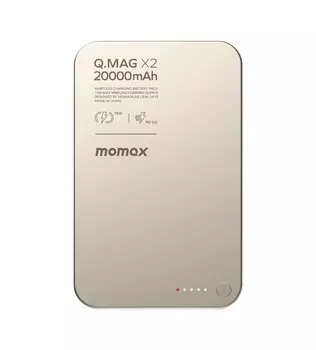 Внешний аккумулятор Momax Q.MAG X2 MagSafe 20000mAh 35W (натуральный титан) (IP133)