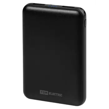 Внешний аккумулятор TDM "Юкон 3" 10000mAh 2хUSB/кабель USB-Micro + USB (черный)