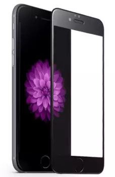 Защитное стекло Glass PRO (3D) Screen для Apple iPhone 6/6S цветное (мягкая черная рамка)