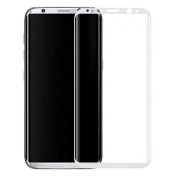 Защитное стекло Glass PRO (3D) Screen для Samsung Galaxy S8+ (SM-G955) цветное (белая рамка)