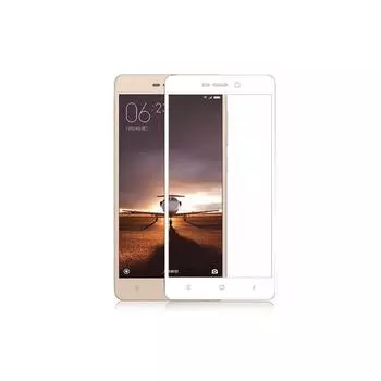 Защитное стекло Glass PRO (Full) Screen для Xiaomi Redmi 3 / 3 PRO / 3S / 3X цветное (белая рамка)