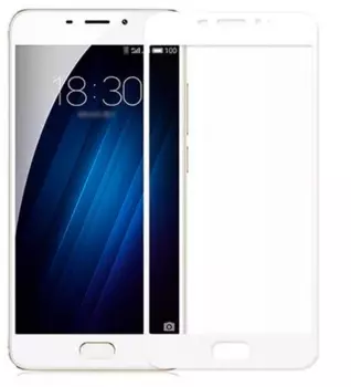 Защитное стекло Glass PRO (Full) Screen для Meizu U20 цветное (белая рамка)