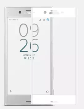 Защитное стекло InterStep Full Screen Cover 0.3mm для Sony Xperia XZ (F8331) цветное (белая рамка)