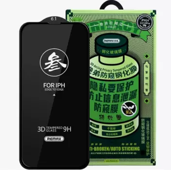 Защитное стекло Remax Privacy Tempered Glass 3D 9H для Apple iPhone 16e/14/13/13 Pro цветное (черный)