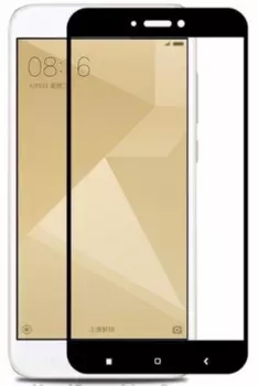 Защитное стекло Tempered Glass (Full) Screen для Xiaomi Redmi 4X цветное (черная рамка)