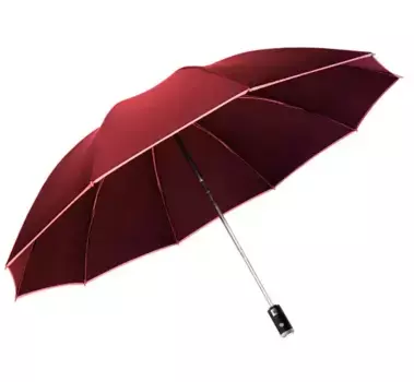 Зонт Xiaomi Zuodu Full Automatic Umbrella Led автоматический с фонарем (красный)