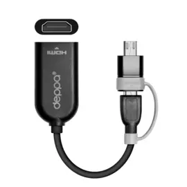 Адаптер Deppa MHL-HDMI (microUSB) - (HDMI)/0.15м/1080p для смартфонов и планшетов (черный)