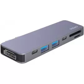 Адаптер Deppa USB-C для Apple MacBook Pro/Air 7 в 1 (73121) графит
