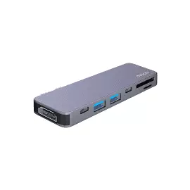 Адаптер Deppa USB-C для Apple MacBook Pro/Air/Samsung Galaxy Tab S 7 в 1 (73127) графит