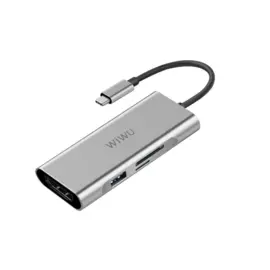 Адаптер Wiwu Alpha USB-C 7 в 1 на USB 3.0/PD/SD/TF/HDMI (A731HP) (Grey)