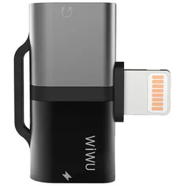 Адаптер WIWU Gemini Dual Lightning Converter (ST02 Pro) USB Lightning/Jack 3.5 (Silver)