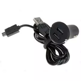 Автомобильное зарядное устройство Deppa (11206) 2100mA (2xUSB), + кабель microUSB 150 см (Black)