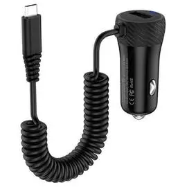 Автомобильное зарядное устройство Hoco Z21A Single Port (Lightning) Wired Fast Car Charger 3.4A (черный)