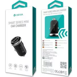 Автомобильный блок питания Devia Smart Car Charger универсальный (USB) 2,1A (White) (003035)